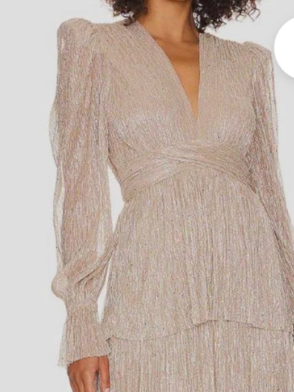 Sabina Musayev gold dress